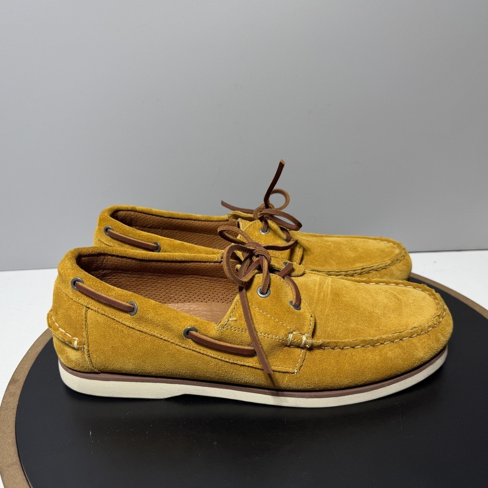 Allen Edmonds Shoes Mens Size 9‎ D Yellow Suede Boat Moc Toe Casual Forte 10